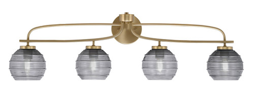 Toltec Lighting - 3914-NAB-5112 - Four Light Bath Bar - Cavella - New Age Brass