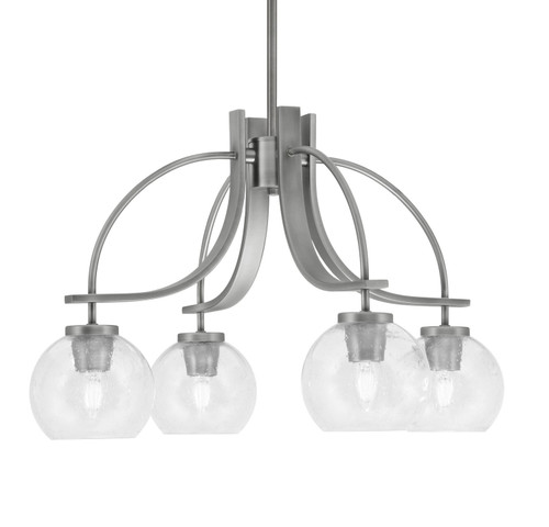 Toltec Lighting - 3924-GP-4100 - Four Light Chandelier - Cavella - Graphite