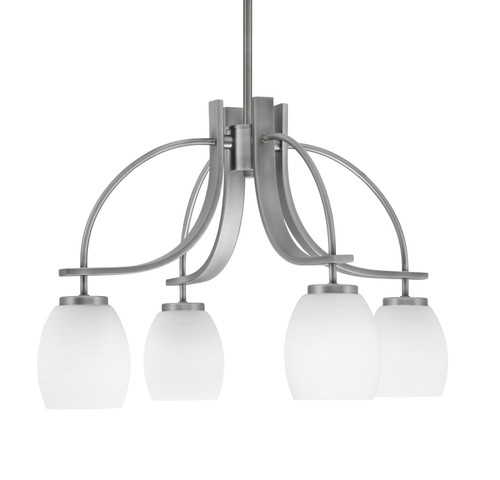 Toltec Lighting - 3924-GP-615 - Four Light Chandelier - Cavella - Graphite