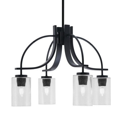 Toltec Lighting - 3924-MB-300 - Four Light Chandelier - Cavella - Matte Black