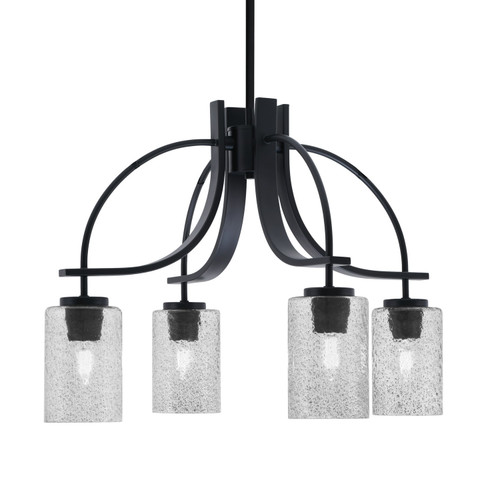 Toltec Lighting - 3924-MB-3002 - Four Light Chandelier - Cavella - Matte Black