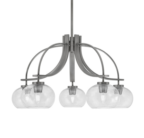 Toltec Lighting - 3925-GP-202 - Five Light Chandelier - Cavella - Graphite