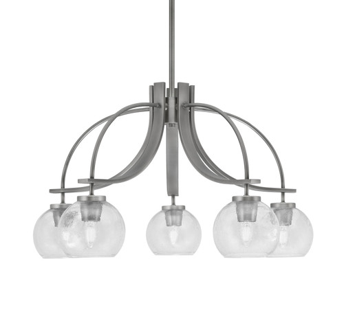 Toltec Lighting - 3925-GP-4100 - Five Light Chandelier - Cavella - Graphite