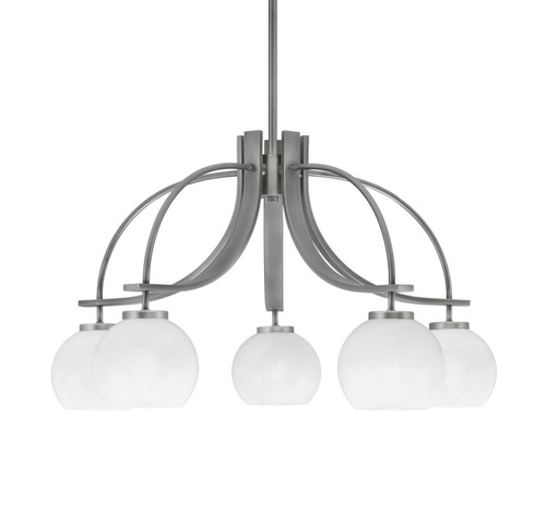 Toltec Lighting - 3925-GP-4101 - Five Light Chandelier - Cavella - Graphite