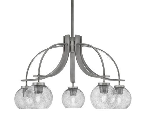 Toltec Lighting - 3925-GP-4102 - Five Light Chandelier - Cavella - Graphite