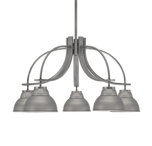 Toltec Lighting - 3925-GP-427-GP - Five Light Chandelier - Cavella - Graphite