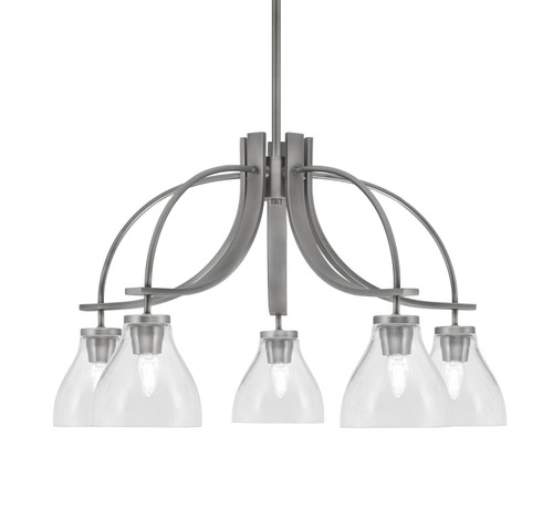 Toltec Lighting - 3925-GP-4760 - Five Light Chandelier - Cavella - Graphite