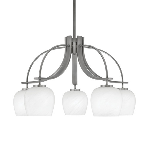 Toltec Lighting - 3925-GP-4811 - Five Light Chandelier - Cavella - Graphite