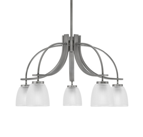 Toltec Lighting - 3925-GP-500 - Five Light Chandelier - Cavella - Graphite