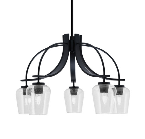 Toltec Lighting - 3925-MB-210 - Five Light Chandelier - Cavella - Matte Black
