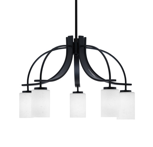 Toltec Lighting - 3925-MB-310 - Five Light Chandelier - Cavella - Matte Black