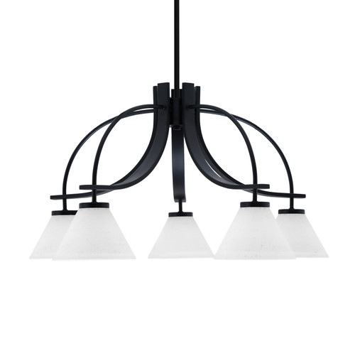 Toltec Lighting - 3925-MB-312 - Five Light Chandelier - Cavella - Matte Black