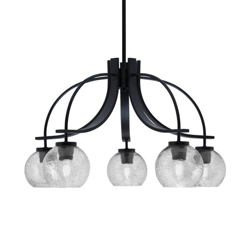 Toltec Lighting - 3925-MB-4102 - Five Light Chandelier - Cavella - Matte Black