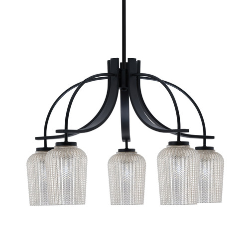 Toltec Lighting - 3925-MB-4253 - Five Light Chandelier - Cavella - Matte Black