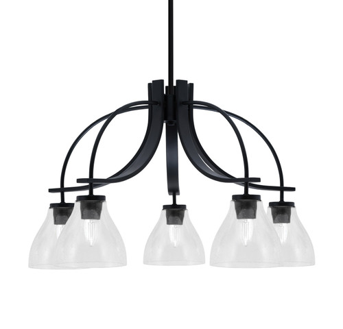 Toltec Lighting - 3925-MB-4760 - Five Light Chandelier - Cavella - Matte Black