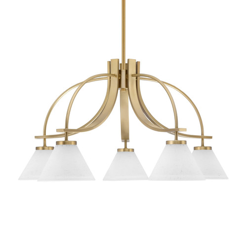 Toltec Lighting - 3925-NAB-312 - Five Light Chandelier - Cavella - New Age Brass