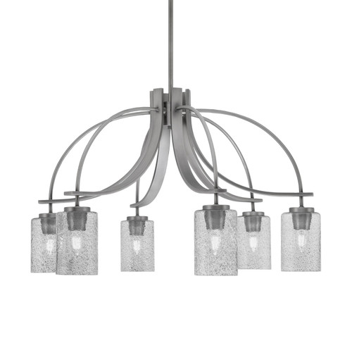 Toltec Lighting - 3926-GP-3002 - Six Light Chandelier - Cavella - Graphite