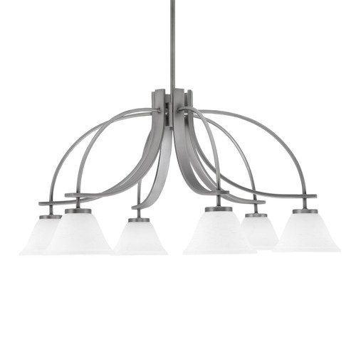 Toltec Lighting - 3926-GP-311 - Six Light Chandelier - Cavella - Graphite