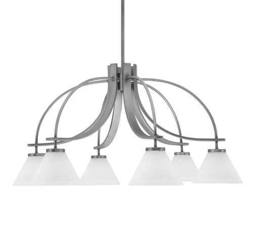 Toltec Lighting - 3926-GP-312 - Six Light Chandelier - Cavella - Graphite