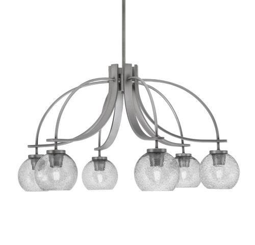 Toltec Lighting - 3926-GP-4102 - Six Light Chandelier - Cavella - Graphite