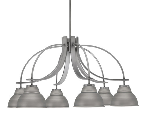 Toltec Lighting - 3926-GP-427-GP - Six Light Chandelier - Cavella - Graphite