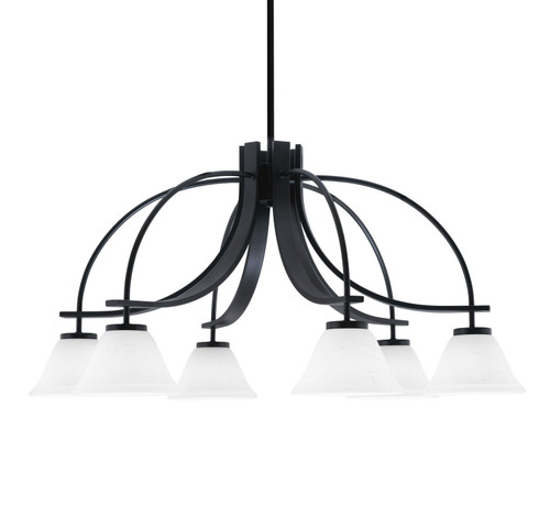 Toltec Lighting - 3926-MB-311 - Six Light Chandelier - Cavella - Matte Black