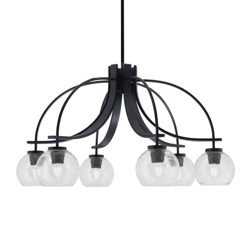 Toltec Lighting - 3926-MB-4100 - Six Light Chandelier - Cavella - Matte Black