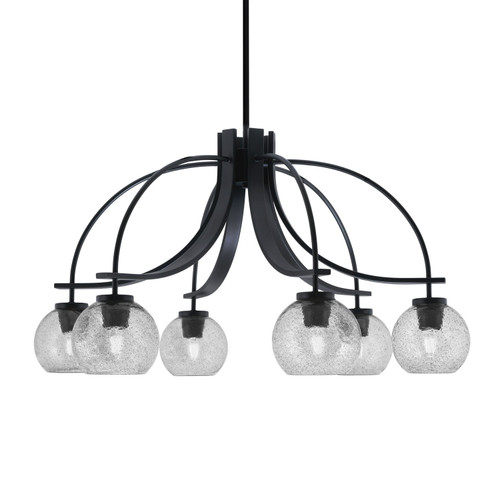Toltec Lighting - 3926-MB-4102 - Six Light Chandelier - Cavella - Matte Black