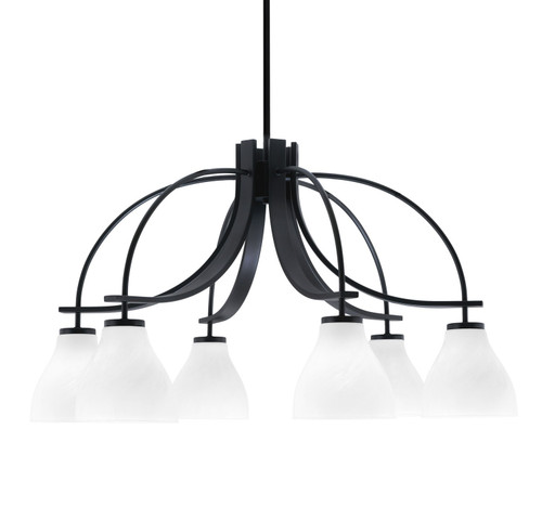 Toltec Lighting - 3926-MB-4761 - Six Light Chandelier - Cavella - Matte Black
