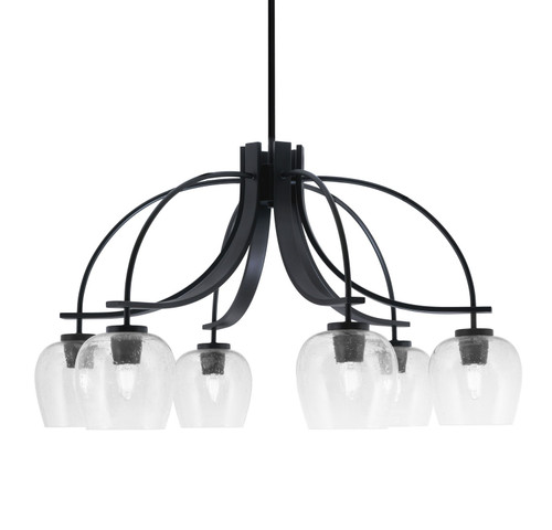 Toltec Lighting - 3926-MB-4810 - Six Light Chandelier - Cavella - Matte Black