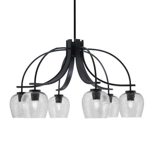 Toltec Lighting - 3926-MB-4812 - Six Light Chandelier - Cavella - Matte Black
