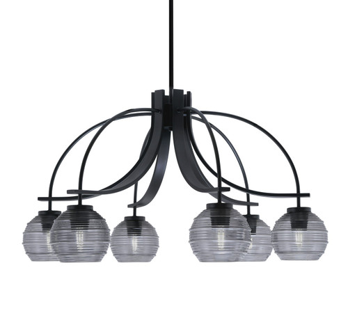 Toltec Lighting - 3926-MB-5112 - Six Light Chandelier - Cavella - Matte Black