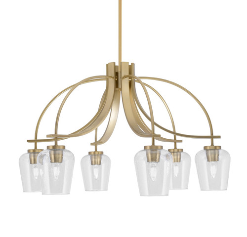Toltec Lighting - 3926-NAB-210 - Six Light Chandelier - Cavella - New Age Brass
