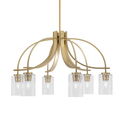 Toltec Lighting - 3926-NAB-3002 - Six Light Chandelier - Cavella - New Age Brass