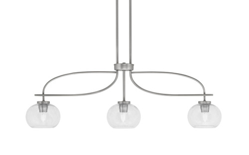 Toltec Lighting - 3936-GP-202 - Three Light Island Pendant - Cavella - Graphite