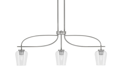 Toltec Lighting - 3936-GP-210 - Three Light Island Pendant - Cavella - Graphite