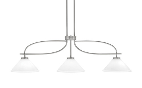 Toltec Lighting - 3936-GP-314 - Three Light Island Pendant - Cavella - Graphite