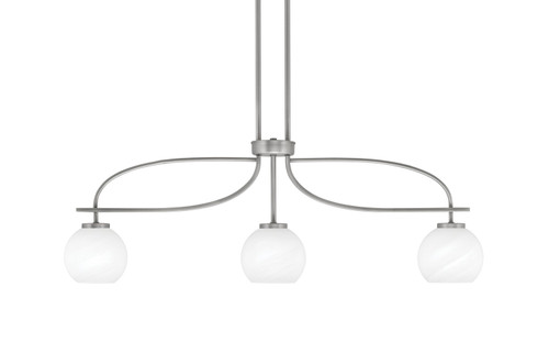 Toltec Lighting - 3936-GP-4101 - Three Light Island Pendant - Cavella - Graphite
