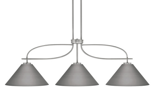 Toltec Lighting - 3936-GP-420-GP - Three Light Island Pendant - Cavella - Graphite