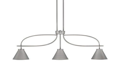 Toltec Lighting - 3936-GP-421-GP - Three Light Island Pendant - Cavella - Graphite