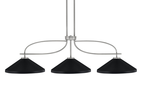 Toltec Lighting - 3936-GP-424-MB - Three Light Island Pendant - Cavella - Graphite