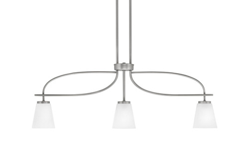 Toltec Lighting - 3936-GP-460 - Three Light Island Pendant - Cavella - Graphite