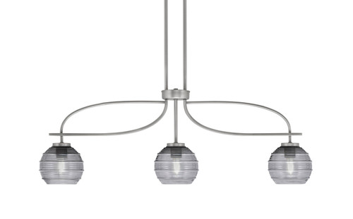 Toltec Lighting - 3936-GP-5112 - Three Light Island Pendant - Cavella - Graphite