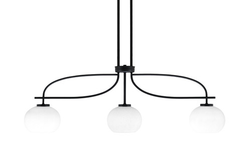 Toltec Lighting - 3936-MB-212 - Three Light Island Pendant - Cavella - Matte Black