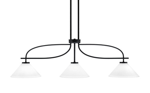 Toltec Lighting - 3936-MB-314 - Three Light Island Pendant - Cavella - Matte Black