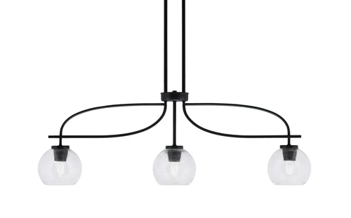 Toltec Lighting - 3936-MB-4100 - Three Light Island Pendant - Cavella - Matte Black