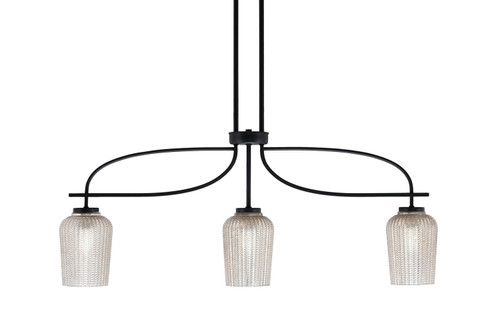Toltec Lighting - 3936-MB-4253 - Three Light Island Pendant - Cavella - Matte Black
