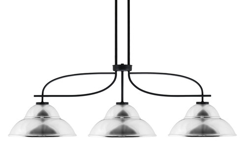 Toltec Lighting - 3936-MB-428-CH - Three Light Island Pendant - Cavella - Matte Black