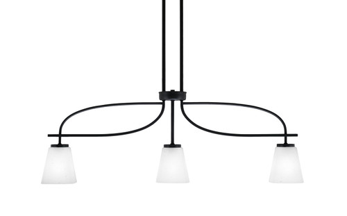 Toltec Lighting - 3936-MB-460 - Three Light Island Pendant - Cavella - Matte Black