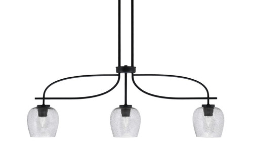 Toltec Lighting - 3936-MB-4812 - Three Light Island Pendant - Cavella - Matte Black
